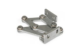 Zawias wewnętrzny przegubowy ze stali nierdzewnej AISI 304 | kąt otwarcia 90°, kątownik lewy | l1 60 mm - GANTER GN 7231-NI-60-L-MT
