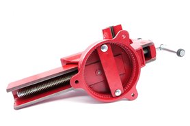 Imadło ślusarskie | szczęki ząbkowane 200 mm | z podstawą obrotową 360° - FORWARD FSV08