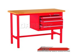 STÓŁ WARSZTATOWY Z 1 SZAFKĄ (3 szuflady) - 1400 mm - FAST SERVICE (P-3-02-01x)