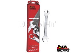 Zestaw kluczy płaskich stałych, 11 szt. - TENGTOOLS (18581-0207)