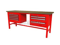 STÓŁ WARSZTATOWY Z SZAFKAMI - 2070x600 mm - FAST SERVICE (P-3-082-01)