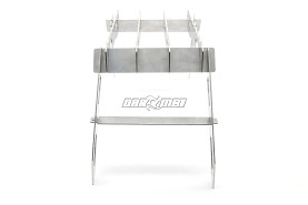 Przenośny grill kieszonkowy ze stali nierdzewnej | 33 x 16 x 16 cm - DARMET