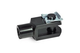 Przegub widełkowy ze sworzniem z pierścieniem zabezpieczającym SL | Gwint M8, 16 mm | Aluminium - ELESA+GANTER GN 751-8-16-M8-SL-AL