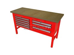 STÓŁ WARSZTATOWY Z SZAFKAMI - 1570x600 mm - FAST SERVICE (P-3-034-01)