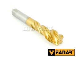 Gwintownik maszynowy wysokowydajny HSS-E, powłoka TiN, DIN 374-C - gwint metryczny drobnozwojny M14x1,5, nieprzelotowy (Rm ≤ 800) - FANAR (D2-123101-0145)