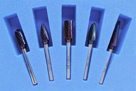 Zestaw pilników obrotowych do metalu HP-3 z węglika | fi 10 mm | z powłoką Blue-TEC | chwyt 6 mm - KARNASCH 114918