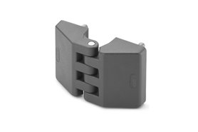 Zawias do drzwi z uszczelką 48,5 x 70 mm | trzpienie gwintowane | czarny - ELESA+GANTER CFE.48 p-M5x17
