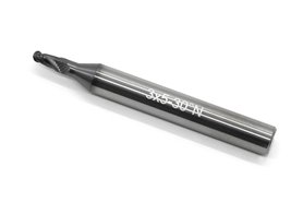 Frez trzpieniowy do metalu 3 mm | 2-ostrzowy | krótki z czołem kulistym | chwyt walcowy DIN6527-KR VHM TiAIN - FENES 0641-512-910-310