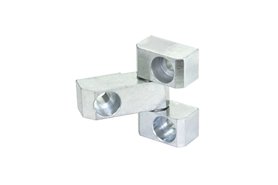 Zawias trzyczęściowy 55 x 66 mm | typ A, montaż od przodu, stal ocynkowana | otwory pod śruby M8 DIN 912 - GANTER GN 129.3-66-55-A-ST