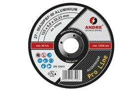 Tarcza wypukła do szlifowania PRO-LINE | wersja ALUMINIUM | typ 27 | 125 x 6 x 22,2 mm | 50A 30P - ANDRE 050200
