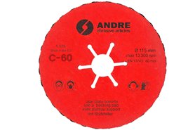 Tarcza fibrowa - 115MM x 22,2MM, ziarnistość C60 - ANDRE (820004)