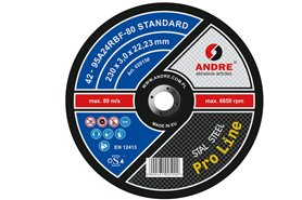 Tarcza wypukła do cięcia PRO-LINE | wersja STANDARD | typ 42 | 230 x 3 x 22,2 mm | 95A24RBF - ANDRE 020150
