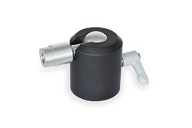 Obrotowy przegub kulowy z gwintem wewnętrznym M6 z rękojeścią nastawną | Kula 31 mm | Aluminium - ELESA+GANTER GN 784-31-M6-A-1-ELS