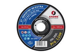 Tarcza wypukła do szlifowania PRO-LINE | wersja EXTRA | typ 27 | 125 x 6 x 22,2 mm | 95A 30T - ANDRE 050038
