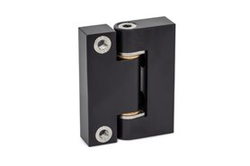 Zawias precyzyjny 75 x 100 mm, skrzydła B-C (wewn./zewn.) | śruby M8 | aluminium czarne - ELESA+GANTER GN 7580-ALS-75-100-B-C