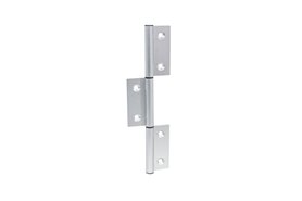 Zawias aluminiowy długi trzyczęściowy 245 x 72 mm | typ A (skrzydła zewnętrzne) | otwory stożkowe - GANTER GN 2295-72-245-A-C-EL