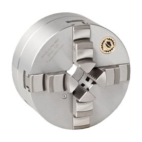 Uchwyt tokarski samocentrujący spiralny, stalowy, 4 - szczękowy: 125 MM (DIN 6350) - BISON BIAL (3704-125)