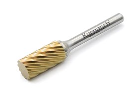 Pilnik obrotowy walcowy ZYA HP-9 z węglika | z powłoką YELLOW-TEC | frez do stali nierdzewnej | 12 x 25 mm | chwyt 6 mm - KARNASCH 116031025