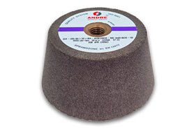 Ściernica garnkowa stożkowa z wkładką gwintowaną  typ 1114 - 100/80 mm × 50 mm × M14 - W20E20K45 - 98C46Q5B630 - ANDRE 130063