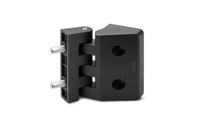 Zawias z technopolimeru do wąskich ram 66 x 56 mm | otwory przelotowe + trzpienie M6 | czarny - ELESA+GANTER CFD.66 CH-6-p-M6x16