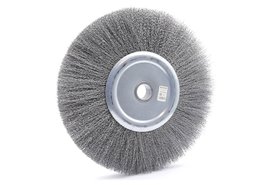 Szczotka tarczowa 350 x 33 mm z drutu stalowego karbowanego 0,35 mm, z otworem 32 mm- ANDRE 850155