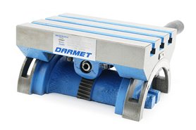 Stół frezarski uchylny z korbką 130 x 180 mm - ROWEK TEOWY 3 x 10 mm - DARMET DM_SUZK_127_178_RACZ