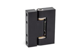 Zawias precyzyjny 55 x 70 mm, skrzydła D-D (wewn./zewn.) | śruby M6 | aluminium czarne - ELESA+GANTER GN 7580-ALS-55-70-D-D