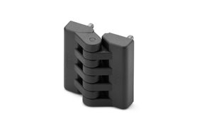 Zawias 49,5 x 48 mm | trzpienie gwintowane M5 | czarny - ELESA+GANTER CFAX.49 p-M5x14