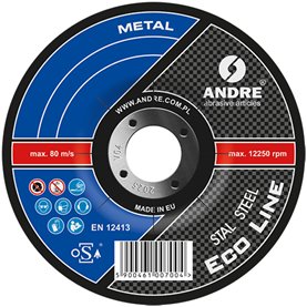 Tarcz wypukła do szlifowania ECO-LINE | typ 27 - 230 x 6 x 22,2 mm - ANDRE 050912