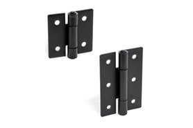 Zawias 30 x 45 mm | z otworami przelotowymi | stal nierdzewna AISI 304, czarna - ELESA+GANTER GN 136-NISW-30-45-B