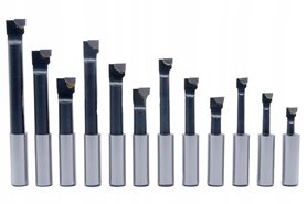 Zestaw lewych noży do głowicy wytaczarskiej 12-225 mm,  GWZN-75L