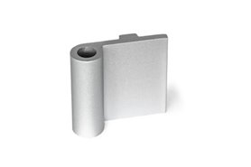 Skrzydło zawiasu aluminiowe 40 x 43 mm | zewnętrzne ze stopniem pozycjonującym, bez otworów - GANTER GN 2291-43-40-AN-A-EL