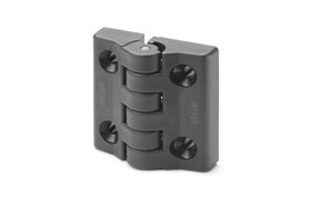 Zawias z ograniczeniem otwarcia do 95° 49,5 x 48 mm | otwory pod śruby z łbem stożkowym M5 | czarny - ELESA+GANTER CFA.49-F-SH-5