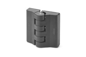 Zawias z ograniczeniem otwarcia do 95° 65 x 63,5 mm | wtopki gwintowane M6 | czarny - ELESA+GANTER CFA.65-F-B-M6
