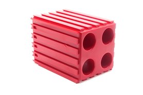 Stojak na tulejki zaciskowe ER16 |  koszyczki 4 x ER16 | kolor czerwony (2034)