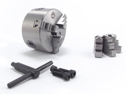 Uchwyt tokarski samocentrujący, żeliwny, 3 - szczękowy: 100MM - (DK11 - 100)