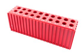 Stojak na wiertła 10 - 11,9 mm | 20 otworów | kolor czerwony (2026)