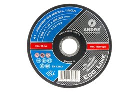Zestaw tarcz do cięcia metalu ECO-LINE (10 szt. + 1 szt. GRATIS) | METAL/INOX typ 41 - 125 x 1 x 22,2 mm | A60RBF - ANDRE 010559