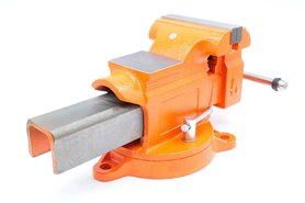 Imadło ślusarskie | szczęki ząbkowane 125 mm | z kowadełkiem i podstawą obrotową 360° - FORWARD 30505