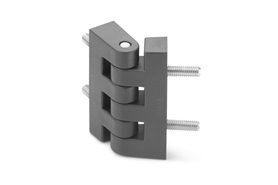 Zawias z technopolimeru do wąskich ram 66 x 42 mm | trzpienie gwintowane M6 | czarny - ELESA+GANTER CFF.66 p-M6x16