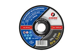 Tarcza wypukła do szlifowania PRO-LINE | wersja STANDARD| typ 27 | 180 x 8 x 22,2 mm | 95A 24Q - ANDRE 050101