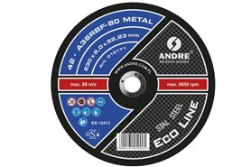 Tarcza wypukła do cięcia ECO-LINE | typ 42 | 230 x 2 x 22,2 mm | A36RBF - ANDRE 010171