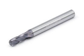 Frez trzpieniowy z chwytem walcowym do metalu 5 mm | 4-ostrzowy | z czołem kulistym R2,5 | DIN 6527-A VHM/TiAIN - DARMET