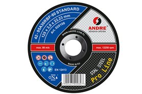 Tarcza wypukła do cięcia PRO-LINE | wersja STANDARD | typ 42 | 125 x 3 x 22,2 mm | 95A30RBF - ANDRE 020108