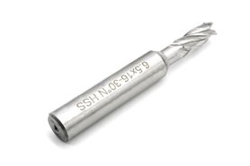 Frez trzpieniowy do metalu 6,5 mm | 4-ostrzowy | o ostrzach centralnych | krótki walcowo-czołowy | chwyt walcowy DIN844-A K-M-N HSS - FENES 0641-512-101-065