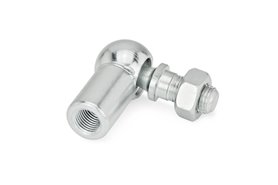Przegub kulowy kątowy ze sworzniem gwintowanym i pałąkiem zabezpieczającym | Gwint przyłączeniowy M12 lewy | Kula 16 mm | Stal kl. 5 - ELESA+GANTER DIN 71802-16-M12L-CS