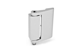 Zawias z wyłącznikiem bezpieczeństwa 49 x 101 mm, styki 1NO+2NC | 7 otworów M5 | wtyczka M12 u dołu | srebrny - ELESA+GANTER GN 139.1-49-101-B