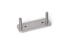 Płytka montażowa z trzpieniami gwintowanymi M 6 x 30 mm do zawiasów przegubowych, 75 x 30 mm, stal nierdzewna - GANTER GN 7247.6-NI-75-30-MT