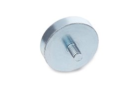 Magnes trwały 63 mm z twardego ferrytu, obudowa ze stali ocynkowanej, z gwintem M6 — ELESA+GANTER GN 50.3-HF-63-M6