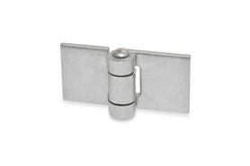 Zawias z blachy nierdzewnej do przyspawania 80 x 40 mm | grubość 3 mm | bez otworów | AISI 304 - ELESA+GANTER GN 1362-NI-80-40-A-BL
